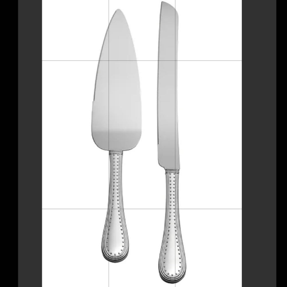 NEW box Vera Wang Wedgwood Grosgrain Silver Plate Cake Knife and Server Set